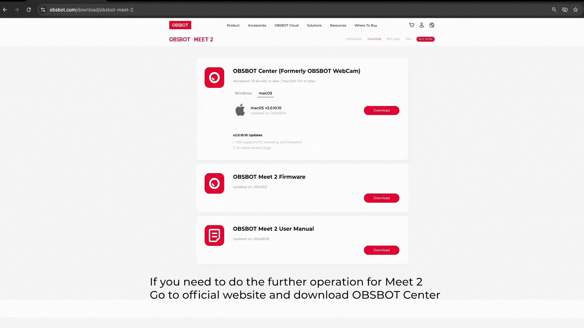 การติดตั้งซอฟต์แวร์ (Software Installation)
OBSBOT มีซอฟต์แวร์ต่างๆ ให้เลือกใช้ตามความต้องการ เช่น OBSBOT Center
สามารถดาวน์โหลดได้จากเว็บไซต์ทางการ